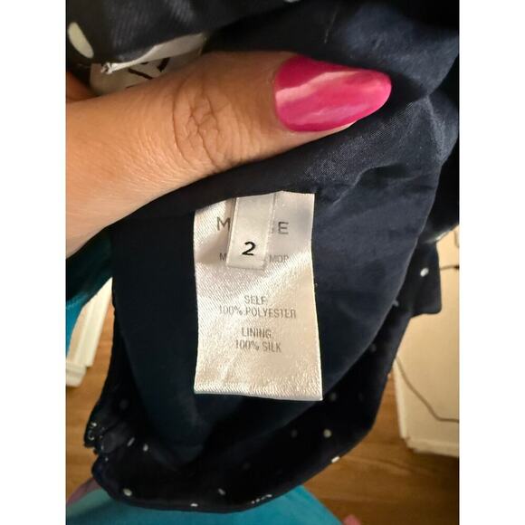 Monse M Dot Cascade Slip Skirt Silk Lined Asymmetrical Black Size 2 NEW - Picture 6 of 10